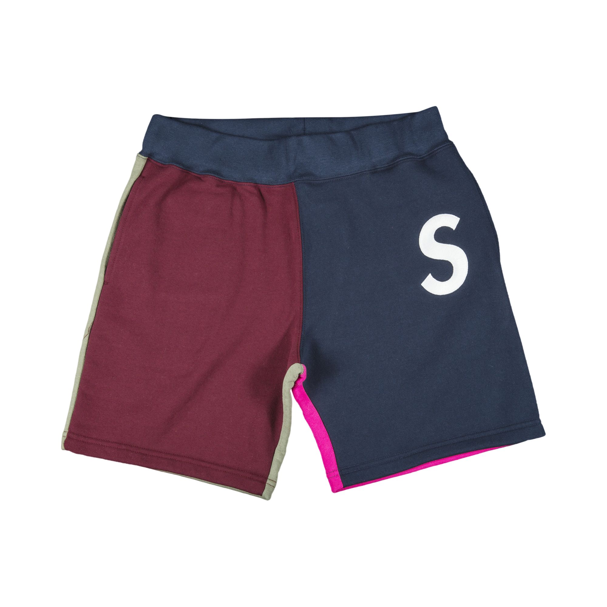 Supreme S Logo Colorblocked Sweatshort 'Navy' | Blue | Men's Size M