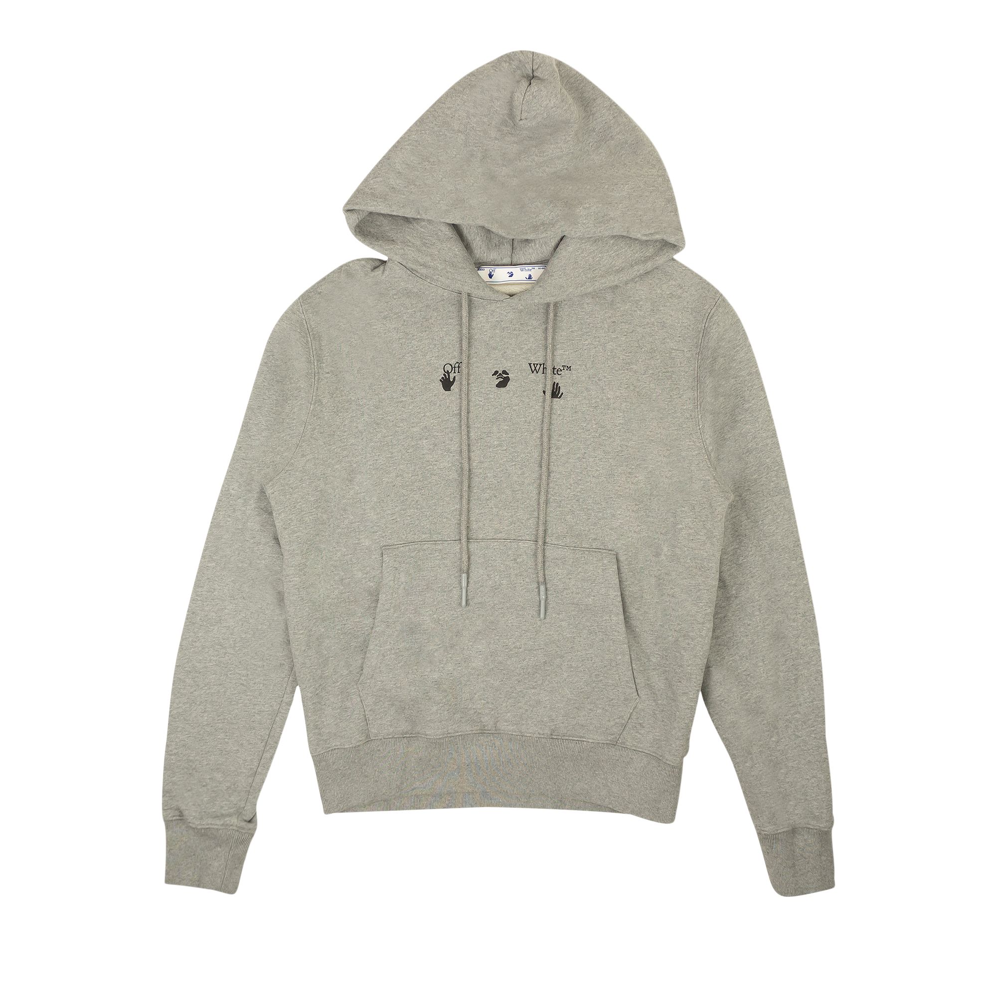 Off-White Marker Slim Hoodie 'Melange Grey/Blue' | Men's Size L