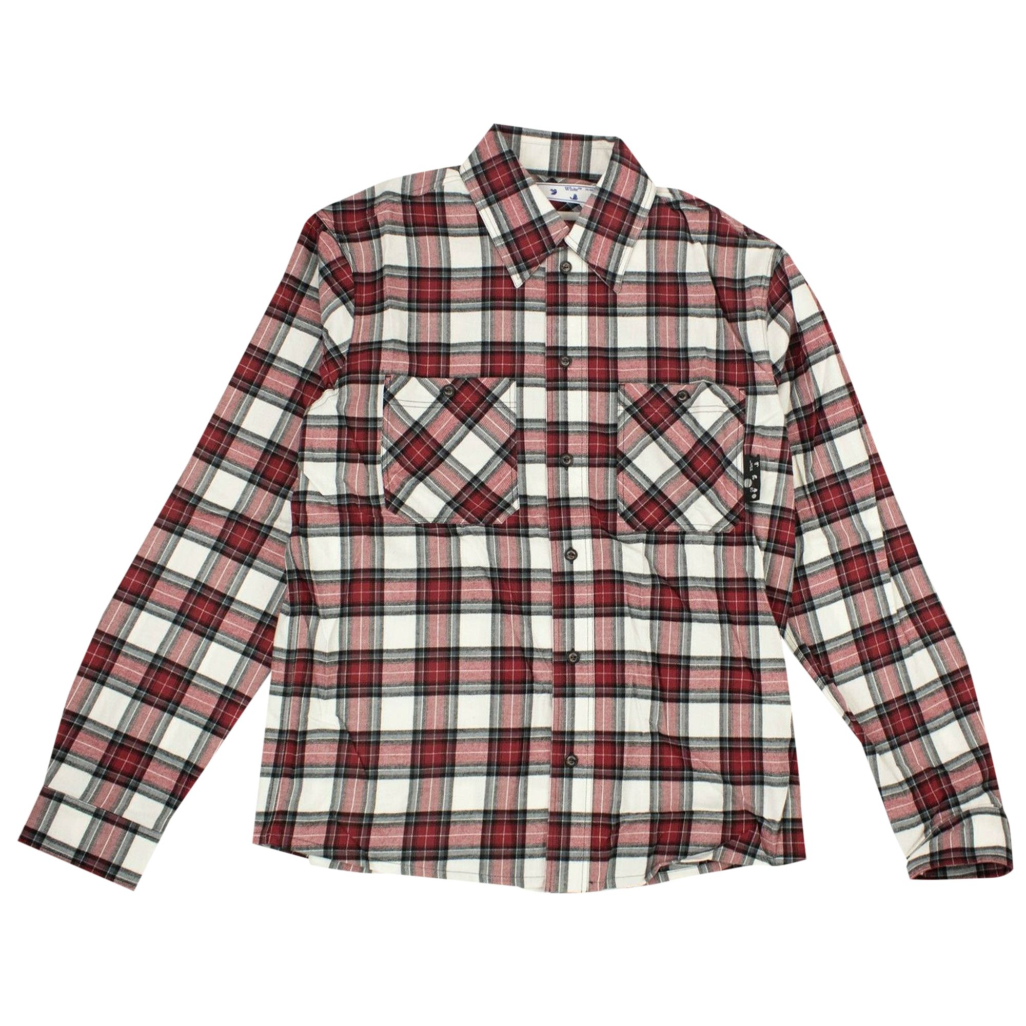 Off-White Check Arrow Flannel Shirt 'Red' | Men's Size M