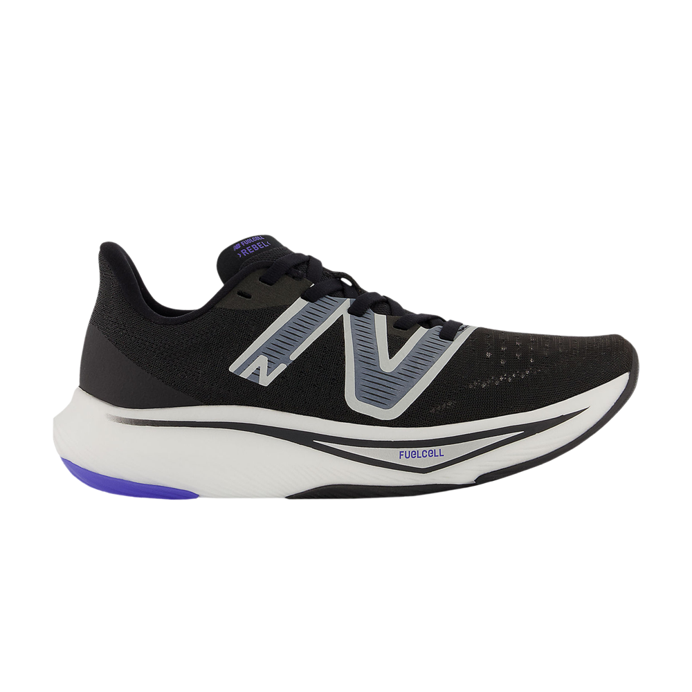 Pre-owned New Balance Wmns Fuelcell Rebel V3 'black Vibrant Spring Glo'