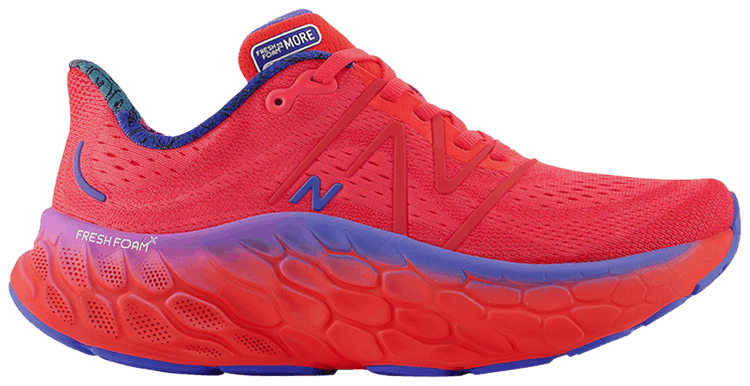 New Balance Wmns Fresh Foam X More v4 Electric Red Bright Lapis