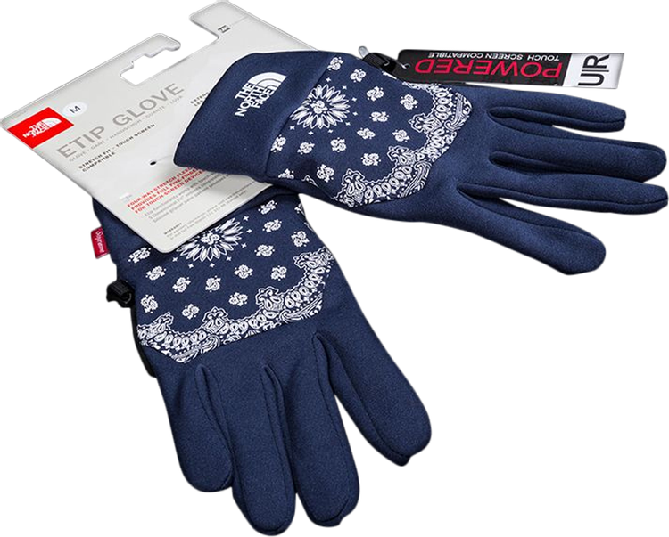 Buy Supreme x The North Face Bandana Etip Gloves 'Navy' - FW14A3