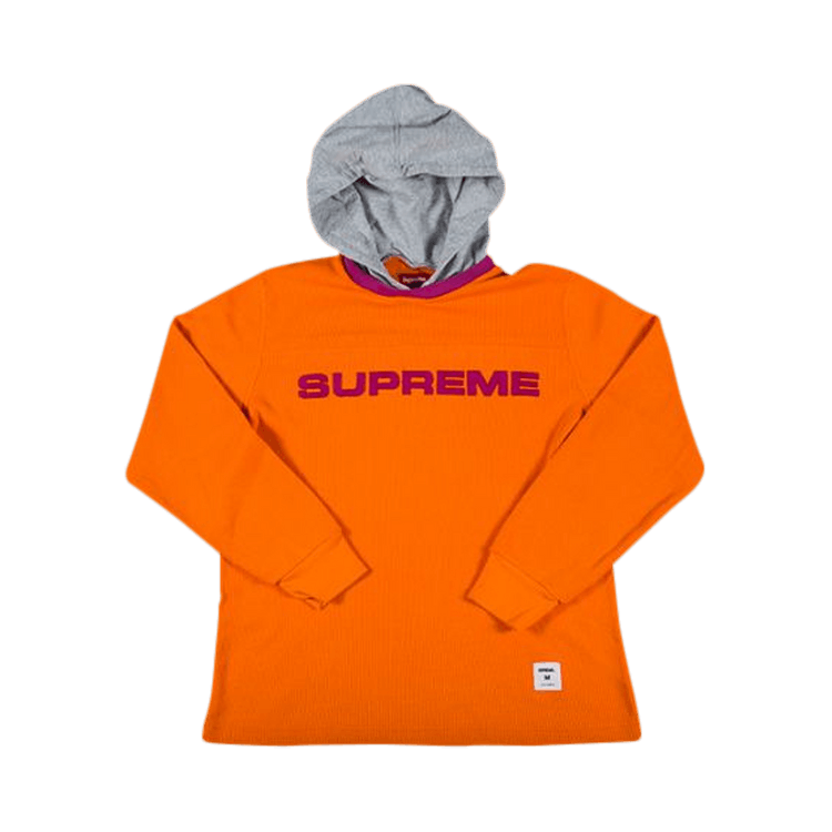 Buy Supreme Hooded Waffle Ringer 'Orange' - FW17KN10 ORANGE | GOAT SA
