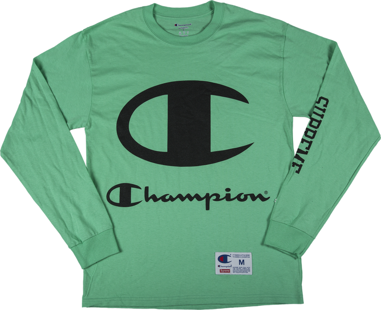 psykologi pris apparat Supreme x Champion Long-Sleeve T-Shirt 'Mint' | GOAT