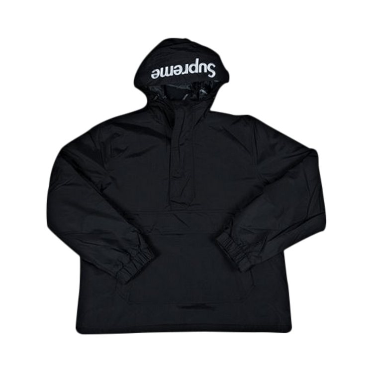 Hooded logo half zip pullover sale