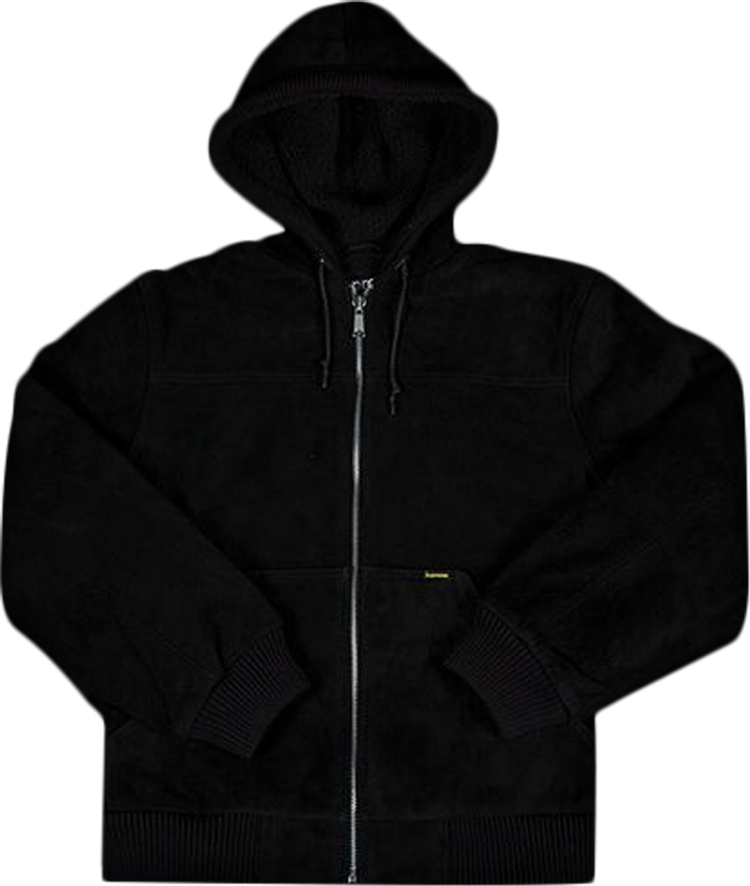 Buy Supreme Hooded Suede Work Jacket 'Black' - FW17J24 BLACK | GOAT