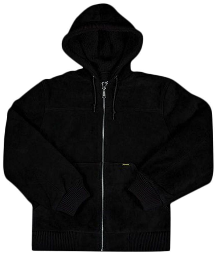 Buy Supreme Hooded Suede Work Jacket 'Black' - FW17J24 BLACK | GOAT