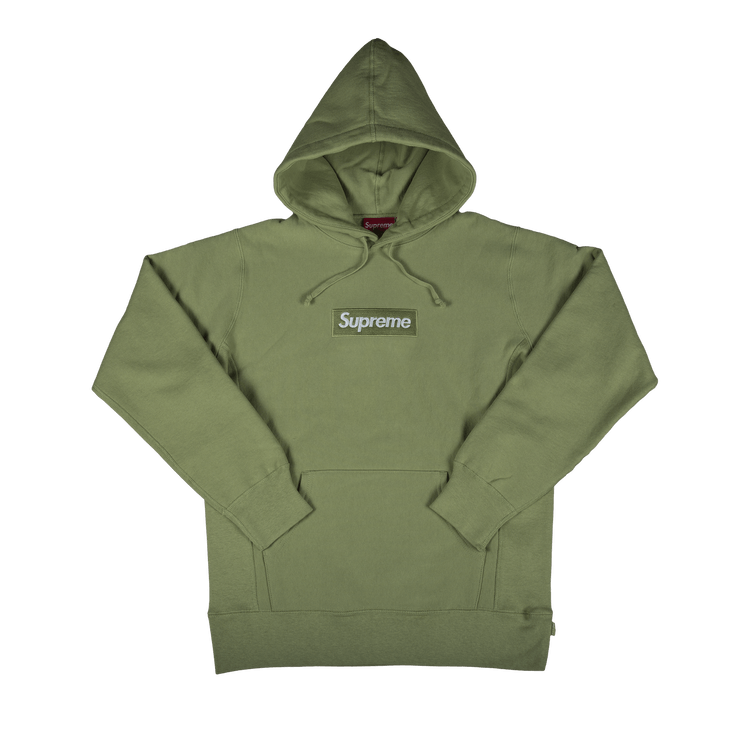 Supreme forest green box logo hoodie hot sale