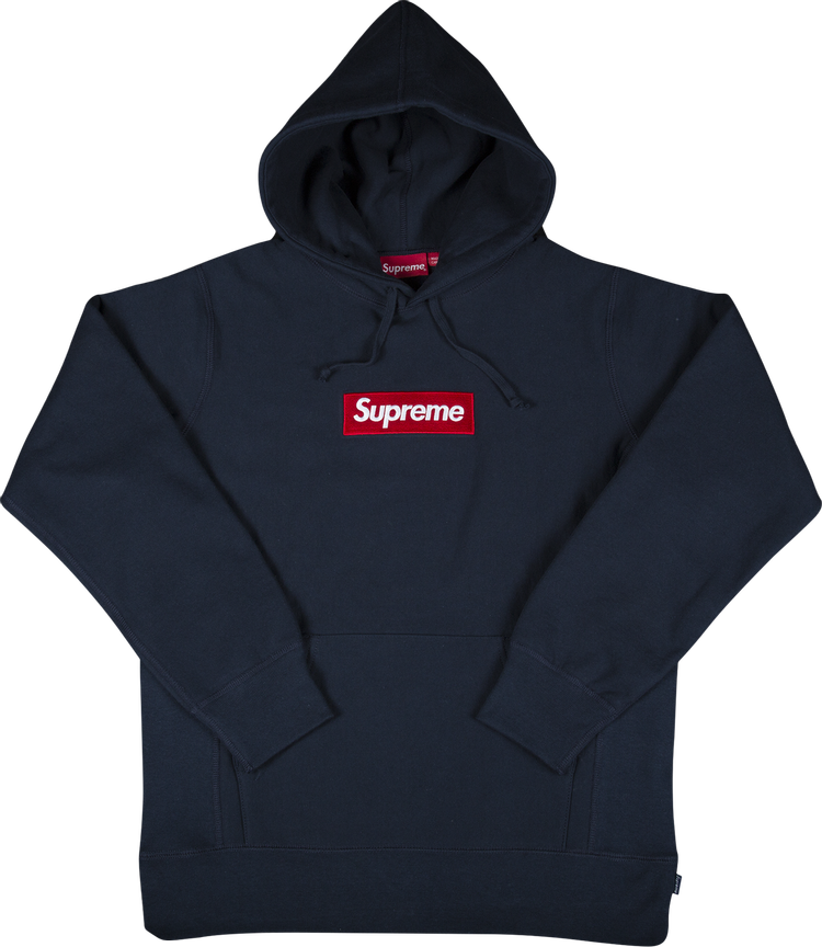 Supreme Box Logo Hooded Sweatshirt 'Navy'