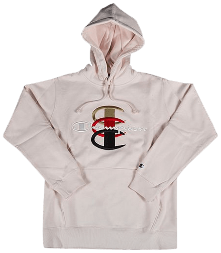Supreme x Champion Stacked C Hooded Sweatshirt Pink