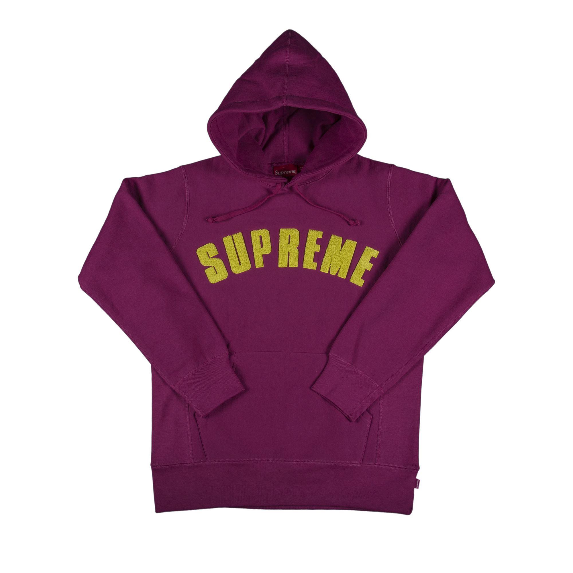 Pre-owned Supreme Chenille Arc Logo Hooded Sweatshirt 'magenta' | Purple | Men's Size Xl