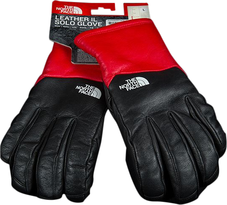 Supreme x The North Face Leather Gloves 'Red'