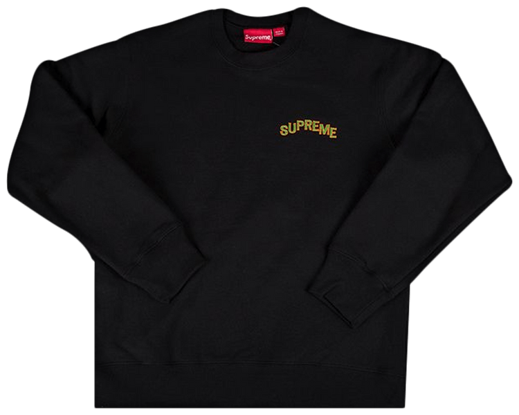 Buy Supreme Step Arc Crewneck Black FW17SW71 BLACK GOAT