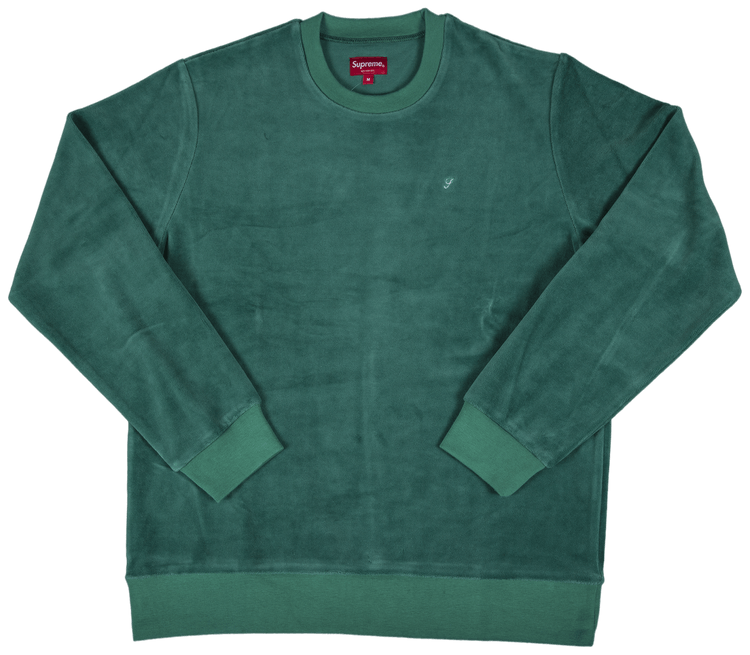 Supreme 小物 Buy Supreme Velour Crewneck 'Green' - FW16KN41 GREEN | GOAT