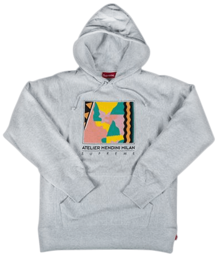 Supreme x Mendini Hooded Sweatshirt Grey