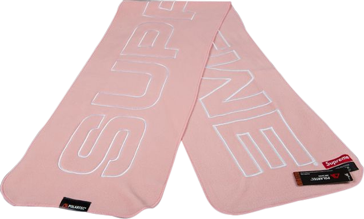 Supreme Polartec Logo Scarf 'Pink'