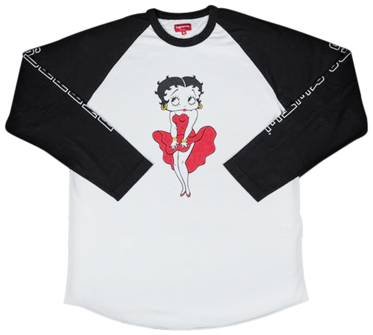 Buy Supreme Betty Boop Raglan 'Black' - SS16KN56 BLACK | GOAT