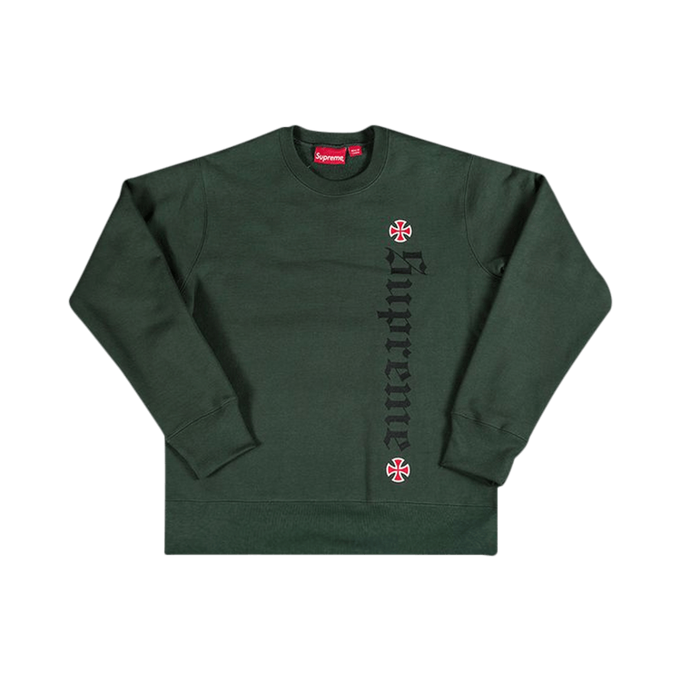 Buy Supreme x Independent Fuck The Rest Crewneck Olive FW17SW54 OLIVE GOAT