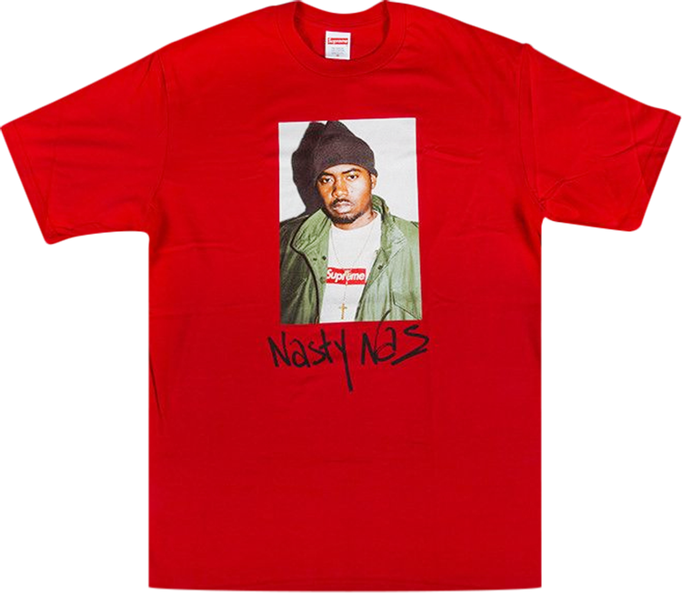 leninismen Sinewi Exert Buy Supreme Nas T-Shirt 'Red' - FW17T15 RED - Red | GOAT