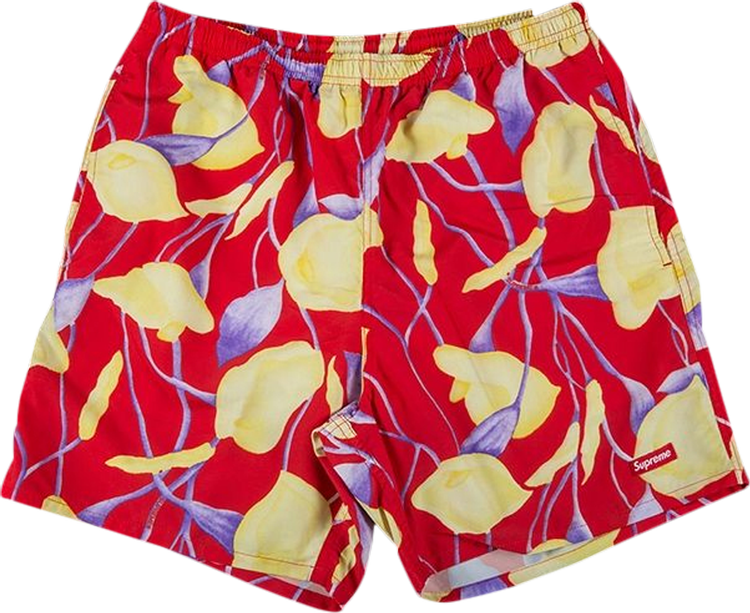 Buy Supreme Nylon Water Short 'Red Floral' - SS18SH16 RED