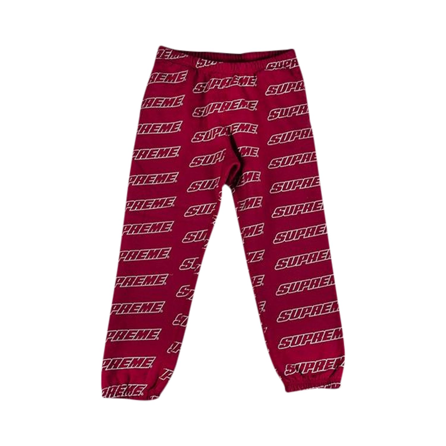 Pre-owned Supreme Repeat Sweatpant 'cardinal' In Red