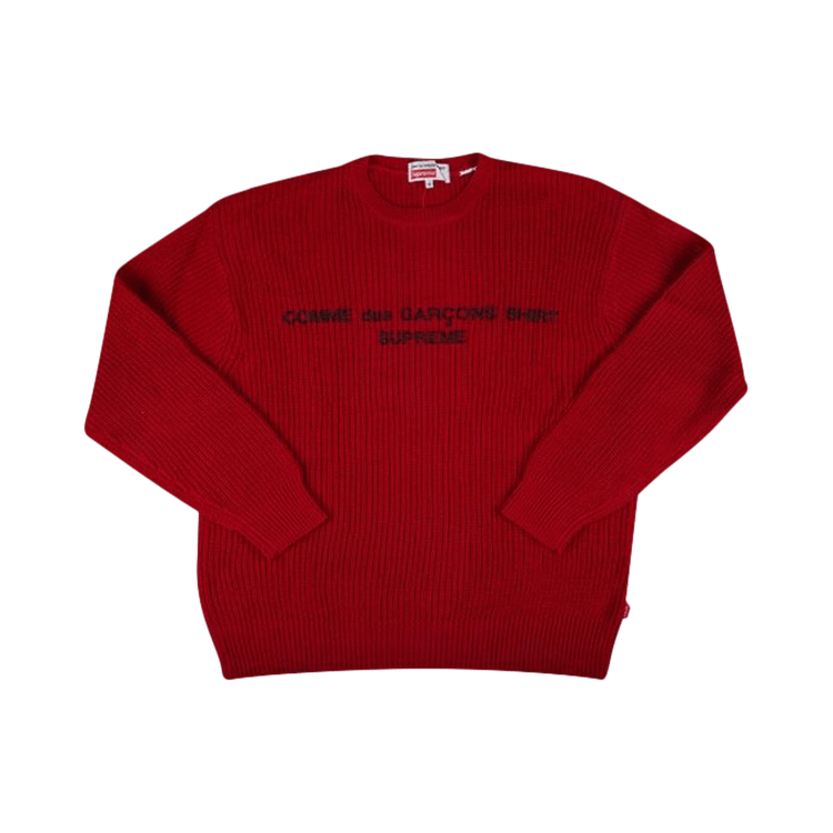 Supreme comme des garcons pullover red on sale