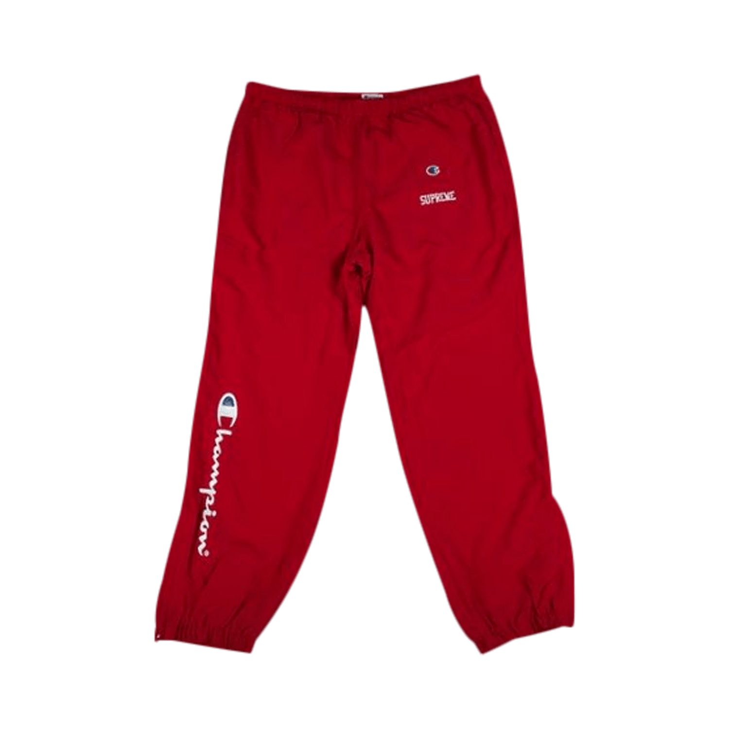 Red champion crew neck and sweatpants