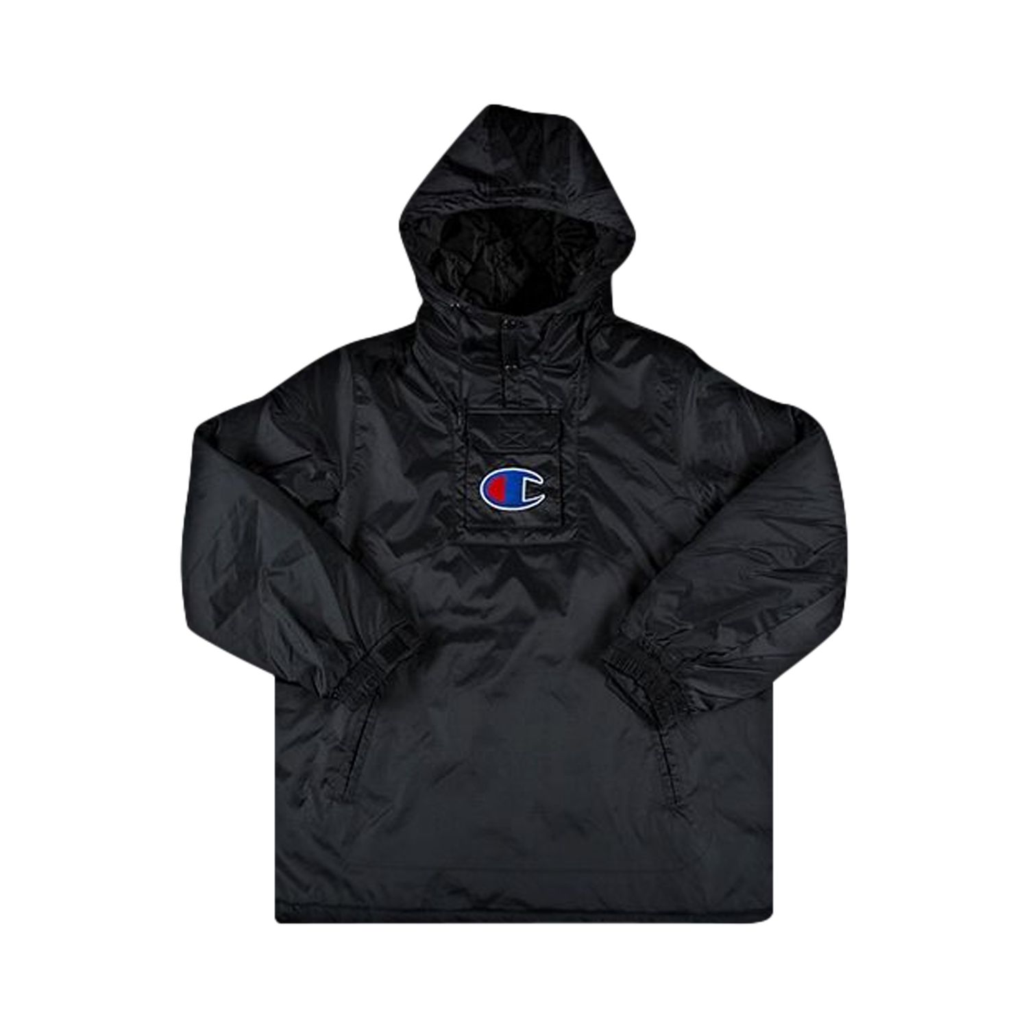 Supreme x Champion Pullover Parka 'Black' | Men's Size M