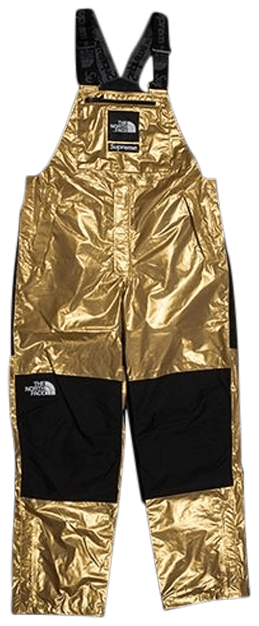 Supreme x The North Face Metallic Bib Pants 'Gold'