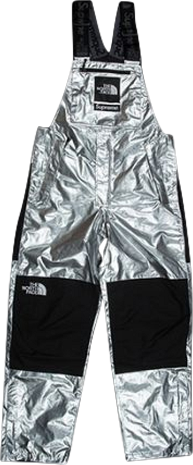Supreme x The North Face Metallic Bib Pants 'Silver'