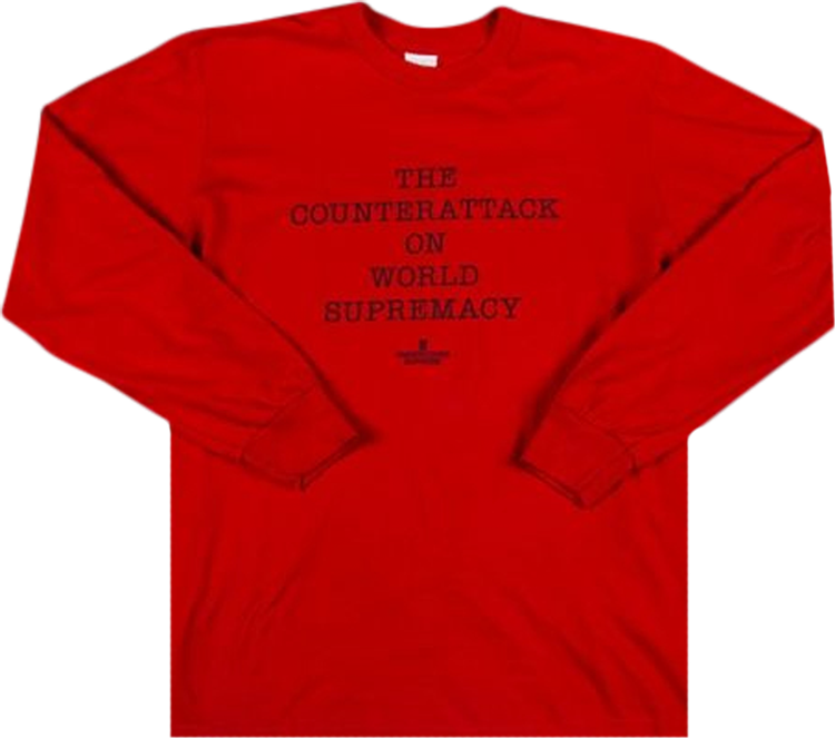 Supreme x Undercover x Public Enemy Counterattack Long-Sleeve T-Shirt 'Red'
