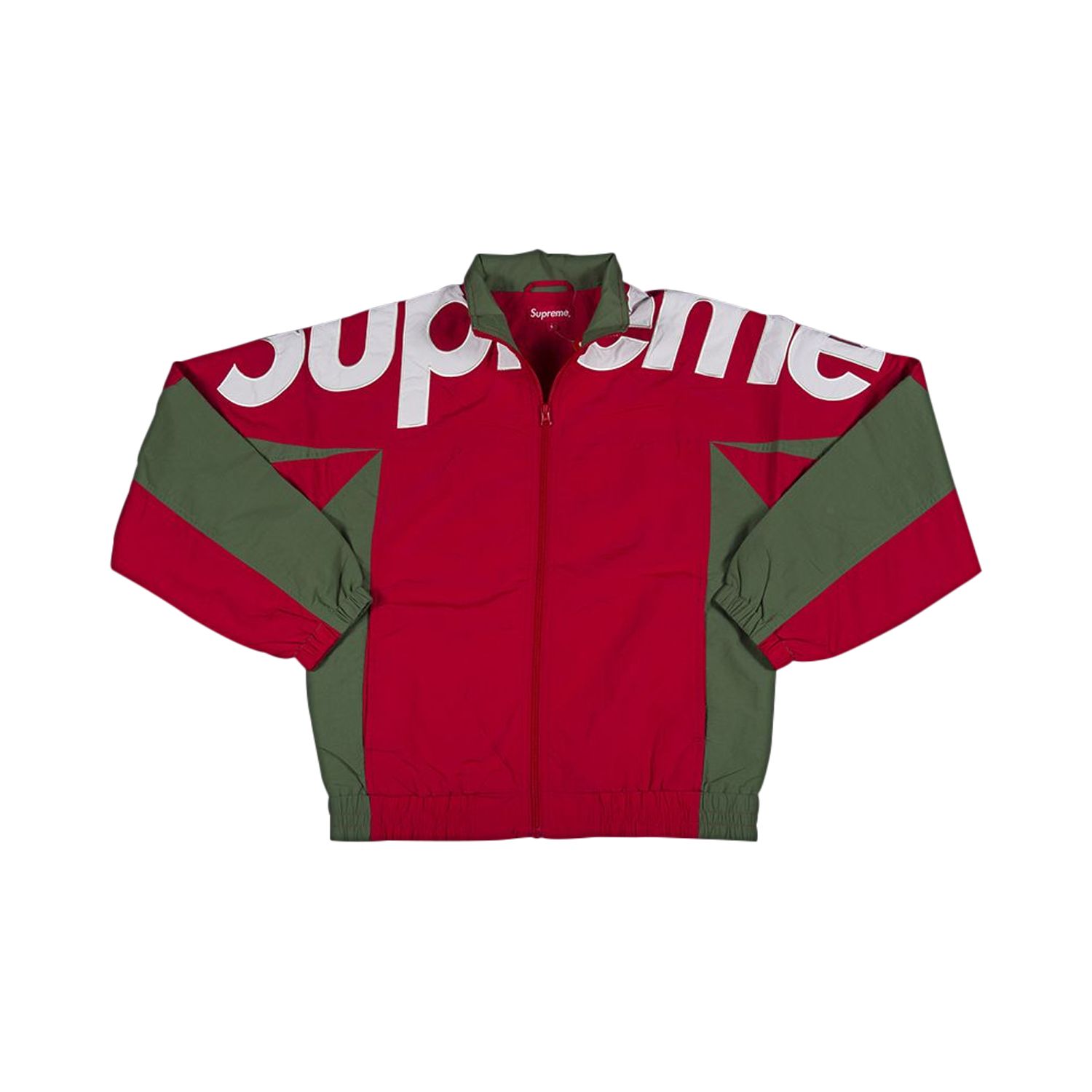 Supreme Shoulder Logo Track Jacket 'Red' | Men's Size S
