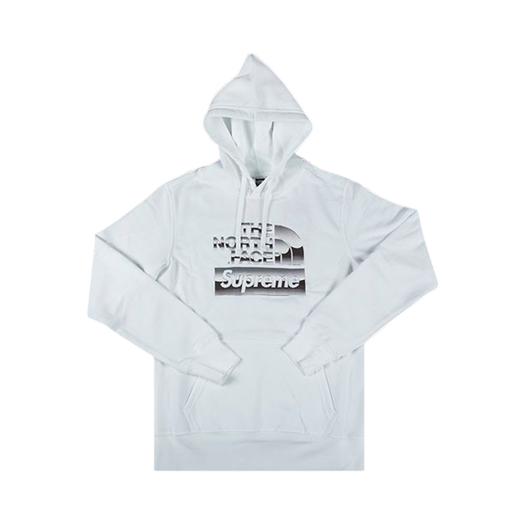 Supreme x The North Face Metallic Logo Hooded Sweatshirt 'White'