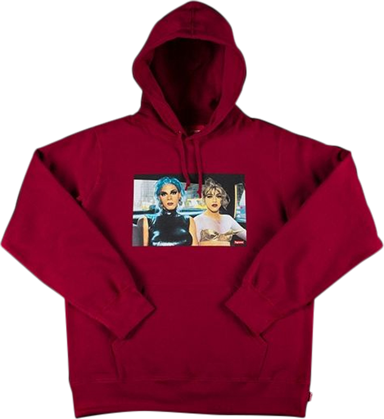 Buy Supreme Nan Goldin - Misty u0026 Jimmy Hooded Sweatshirt 'Cardinal' -  SS18SW53 CARDINAL | GOAT