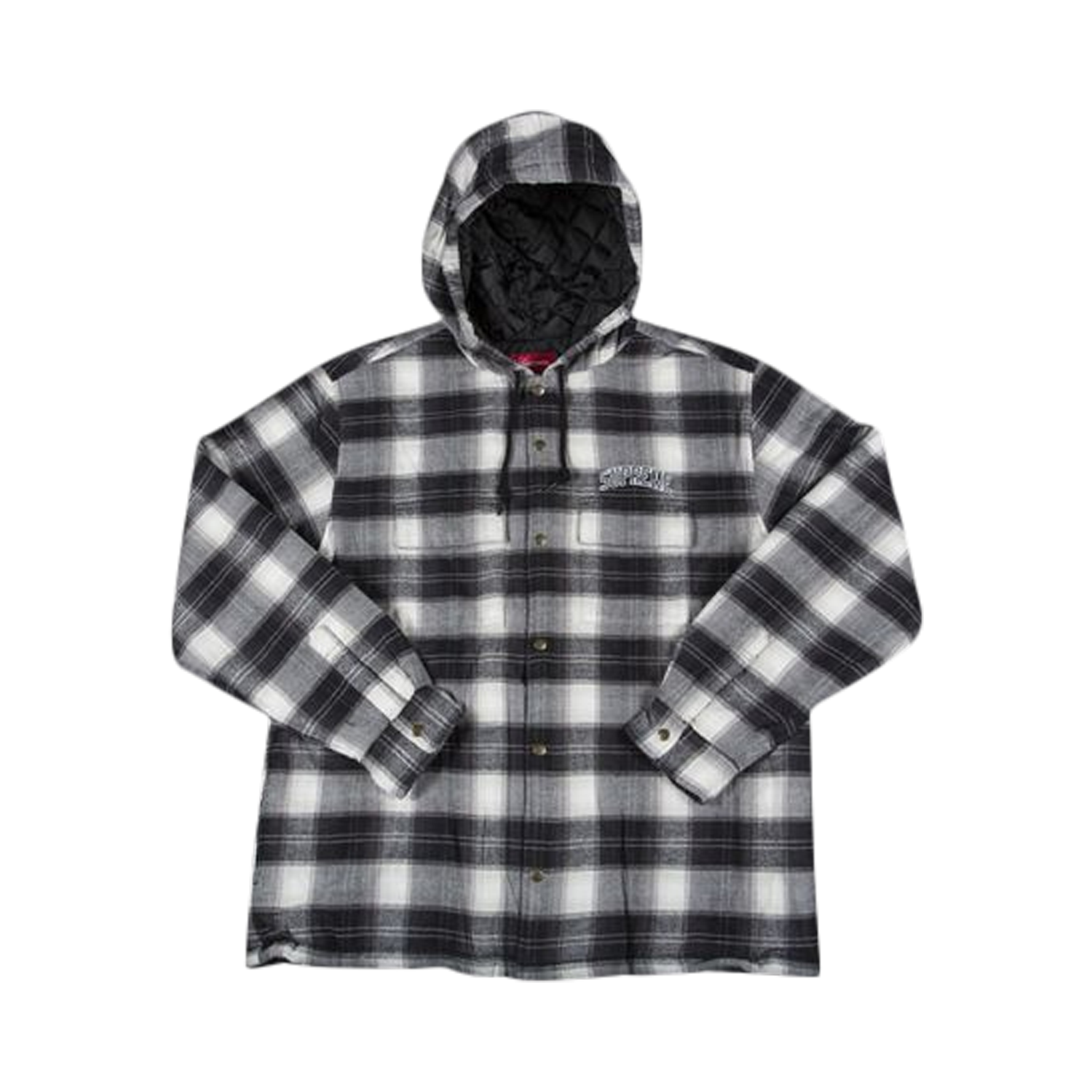 Buy Supreme Quilted Hooded Plaid Shirt 'Black' - FW19S27 BLACK | GOAT