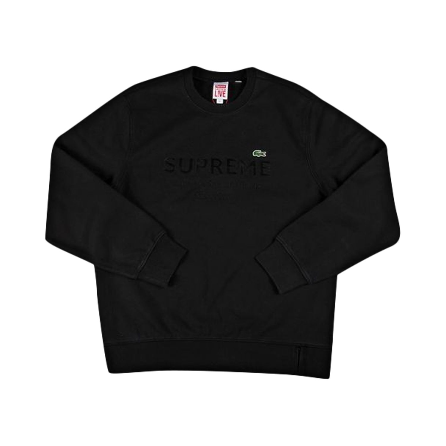 Supreme x Lacoste Crewneck 'Black' | Men's Size M