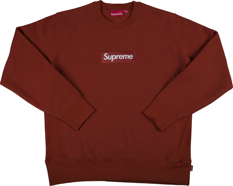 Buy Supreme Box Logo Crewneck Sweatshirt 'Rust' - FW18SW26 RUST | GOAT