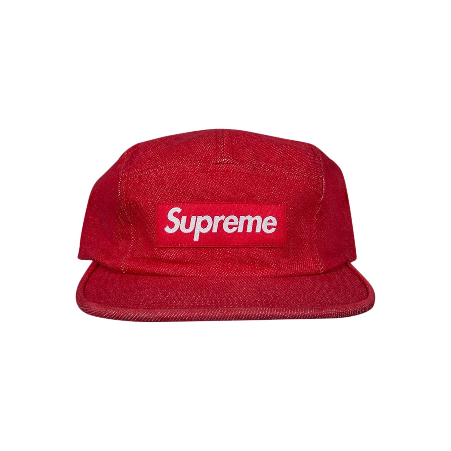 Pre-owned Supreme Denim Camp Cap 'red' | Men's Size Onesize