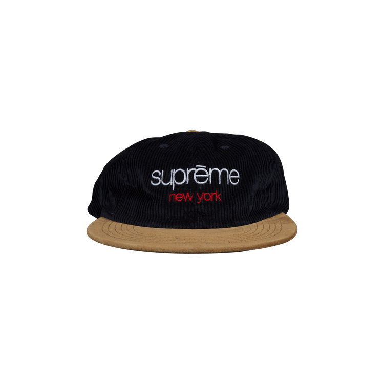 Buy Supreme Classic Logo Corduroy 6 Panel 'Navy' - FW19H67