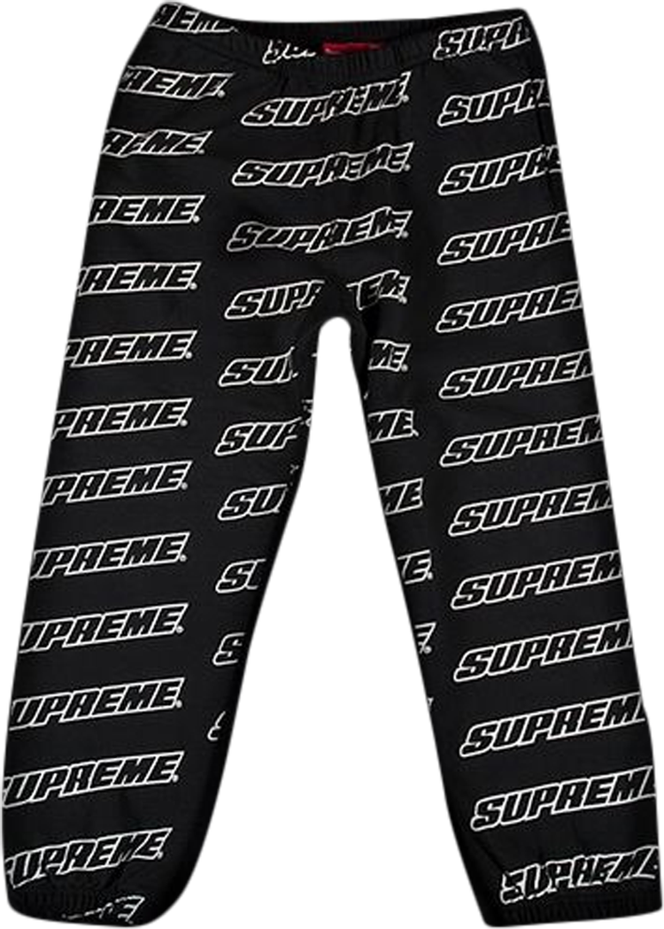 Buy Supreme Repeat Sweatpant 'Black' - SS18SW55 BLACK | GOAT