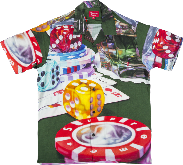 Buy Supreme Casino Rayon Shirt 'Green' - FW18S10 GREEN | GOAT