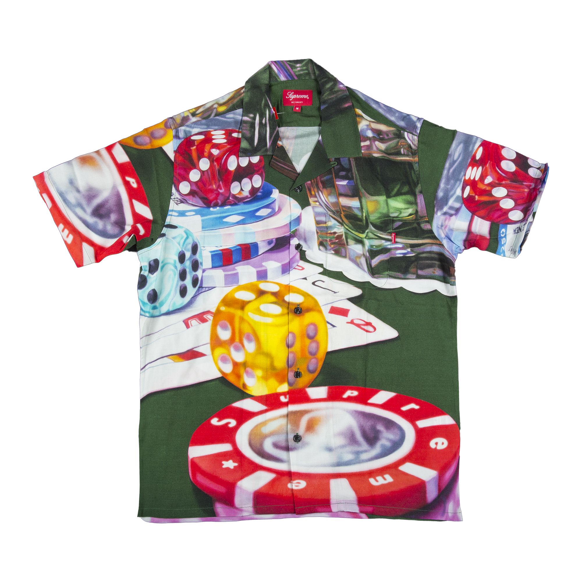Pre-owned Supreme Casino Rayon Shirt 'green' | Men's Size M
