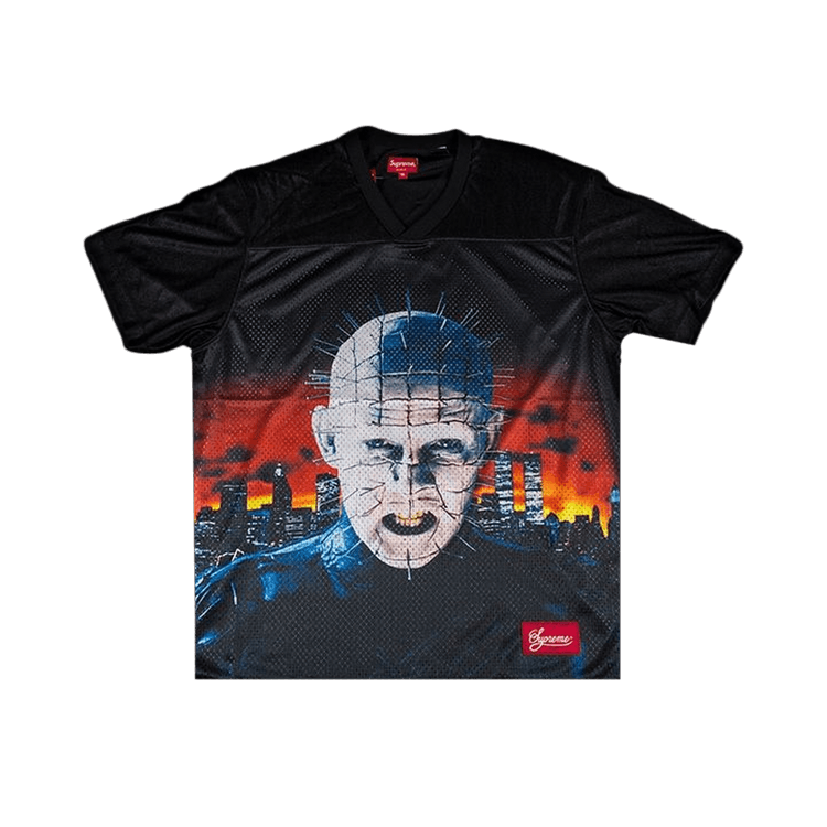 Buy Supreme x Hellraiser Football Jersey 'Black' - SS18JB55 BLACK | GOAT