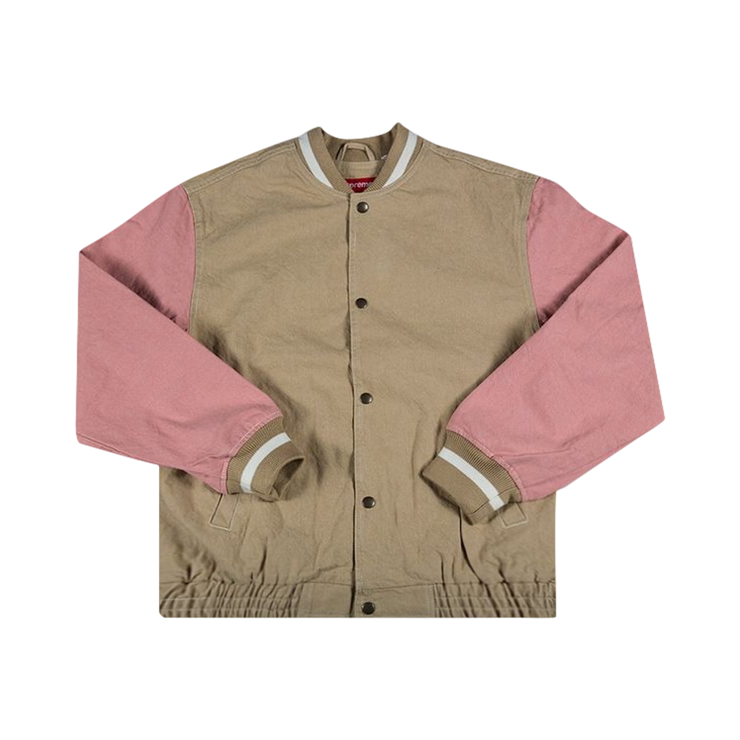 Buy Supreme Denim Varsity Jacket 'Tan' - SS18J52 TAN | GOAT