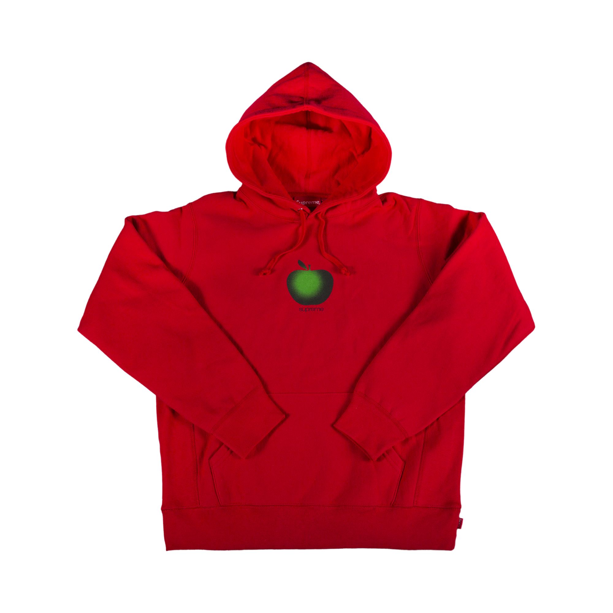 Supreme Apple Hooded Sweatshirt 'Red' | Men's Size M