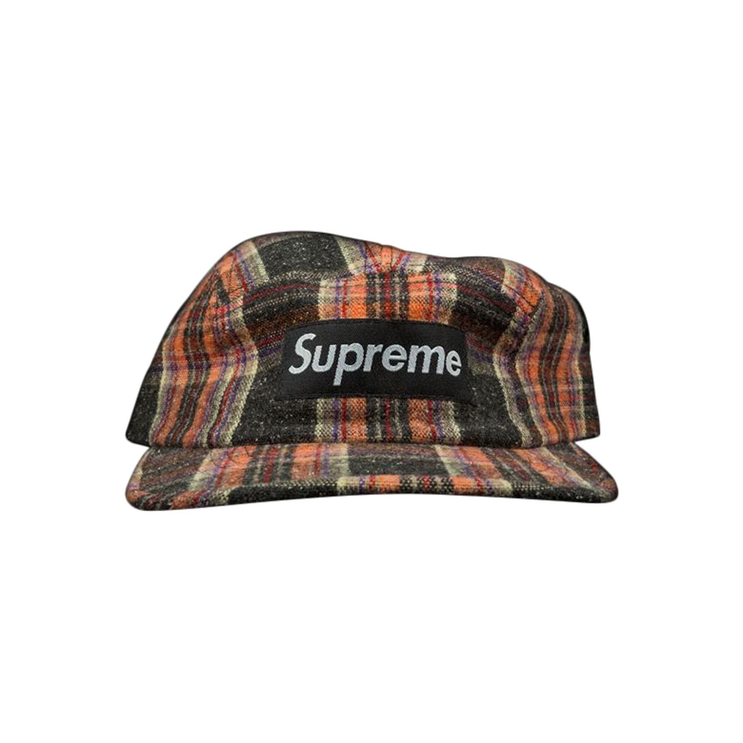 Pre-owned Supreme Wool Plaid Camp Cap 'black' | Multi-color | Men's Size Onesize