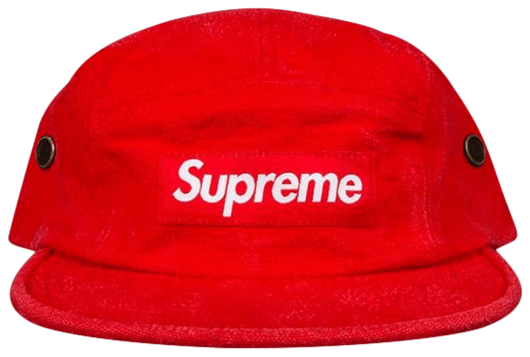 Buy Supreme Napped Canvas Camp Cap Red FW18H15 RED GOAT UK