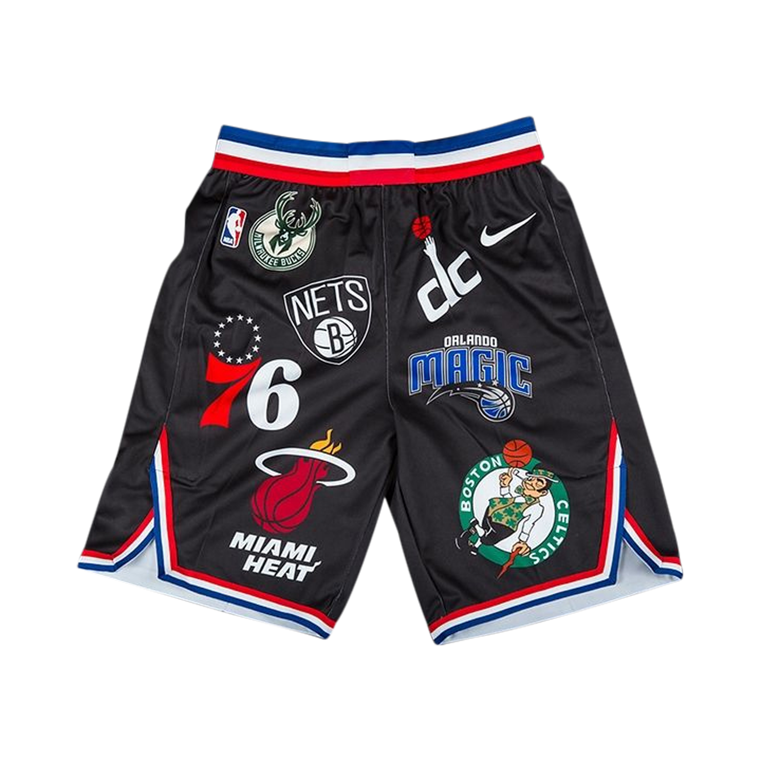 Pre-owned Supreme X Nike X Nba Teams Authentic Shorts 'black'