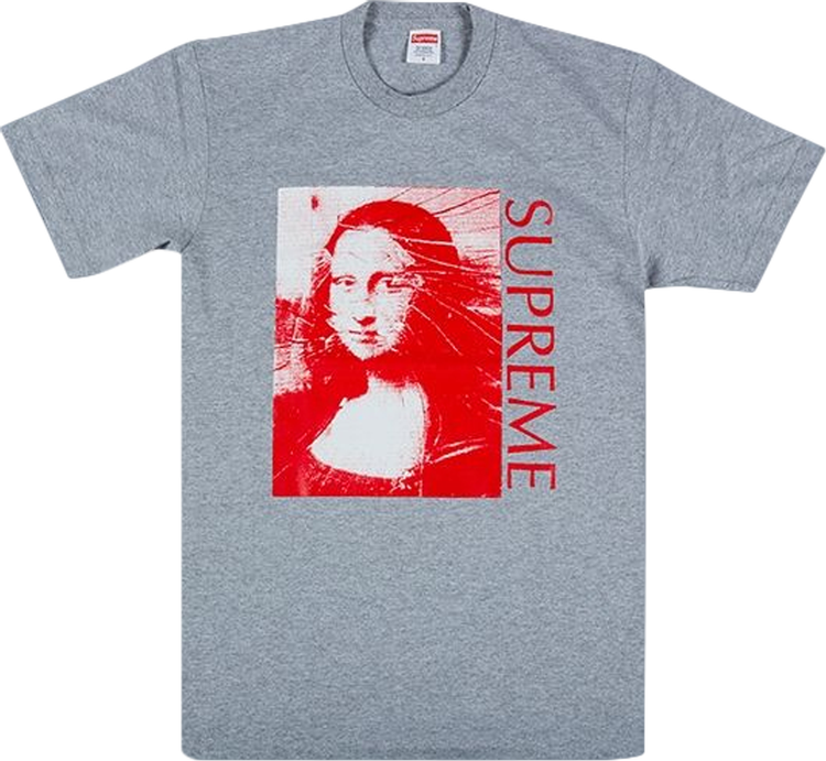 Buy Supreme Mona Lisa T-Shirt 'Grey' - SS18T50 HEATHER GREY | GOAT