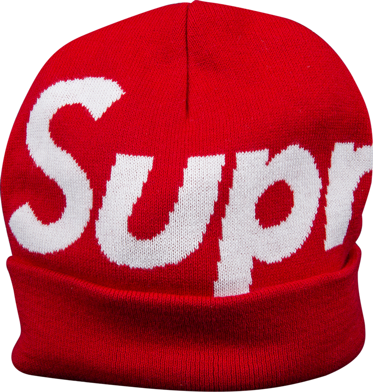Supreme Big Logo Beanie 'Red